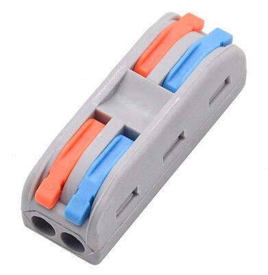 POWERTECH κλέμα σύνδεσης καλωδίων HUH-0090, 2 θέσεων, 0.08mm-4mm², 10τμχ