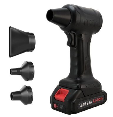 KINZIR ηλεκτρικό air duster AD47, 400W, 10000mAh, μαύρο