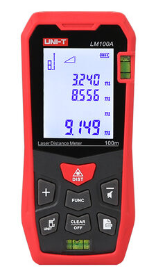UNI-T laser μετρητής απόστασης LM100A, m/ft/in, 100m
