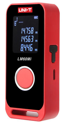 UNI-T μίνι laser μετρητής απόστασης LM60Mi, επαναφορτιζόμενος, m/ft/in, 60m