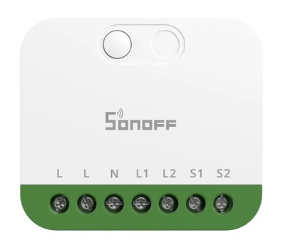 SONOFF smart διακόπτης MINI DUO, 2 κανάλια, WiFi, συμβατός με Matter, 16A, λευκός