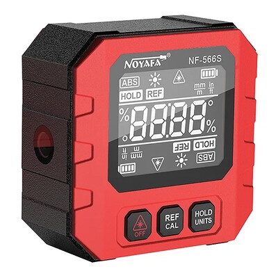 NOYAFA ψηφιακό γωνιόμετρο laser NF-566S, 4x90°, μαγνητικό σώμα, 390mAh