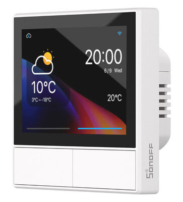 SONOFF smart panel ελέγχου NSPanel με οθόνη αφής, 2-gang, Wi-Fi, λευκό