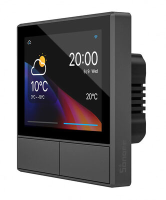 SONOFF smart panel ελέγχου NSPanel με οθόνη αφής, 2-gang, Wi-Fi, γκρι