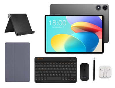 TECLAST tablet P50T με πληκτρολόγιο/ποντίκι/στυλό αφής/θήκη/βάση, 11", 3/128GB, Android 16, 8000mAh, γκρι