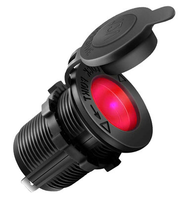 POWERTECH πρίζα αναπτήρα για σκάφη & οχήματα PTL-011, κόκκινο LED, 12V