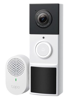 TP-LINK smart κουδούνι με κάμερα Tapo D210, 2K/3MP, WiFi, 6400mAh, IP65, V2.0