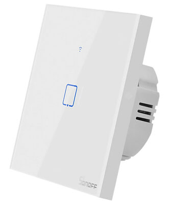 SONOFF smart διακόπτης ΤΧ-T2EU1C, αφής, Wi-Fi, μονός, λευκός