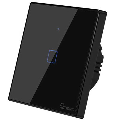 SONOFF smart διακόπτης ΤΧ-T3EU1C, αφής, Wi-Fi, μονός, μαύρος