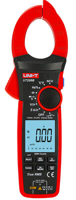 UNI-T πολύμετρο & αμπεροτσιμπίδα UT208B, 1000A AC/DC, NCV, True RMS