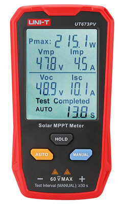 UNI-T tester φωτοβολταϊκών πάνελ UT673PV, 5~800W, 0~35A, 12~60V