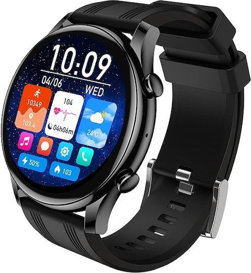 HOCO Y38 AMOLED SMARTWATCH, 1.43 ΙΝΤΣΕΣ, BLUETOOTH 5.3, 300MAH, ΜΑΥΡΟ