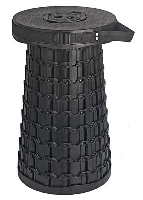 HOME USE πτυσσόμενο καρεκλάκι HUH-0269, αντοχή έως 200kg, 30x50cm, μαύρο
