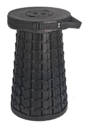 HOME USE πτυσσόμενο καρεκλάκι HUH-0269, αντοχή έως 200kg, 30x50cm, μαύρο