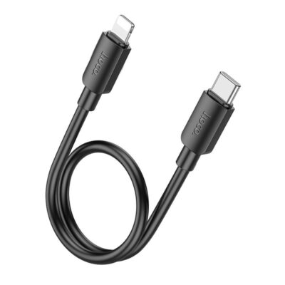HOCO X96 HYPER, ΚΑΛΩΔΙΟ ΦΟΡΤΙΣΗΣ ΚΑΙ ΔΕΔΟΜΕΝΩΝ 20W, PD ΣΕ LIGHTNING, 0.25m, ΜΑΥΡΟ