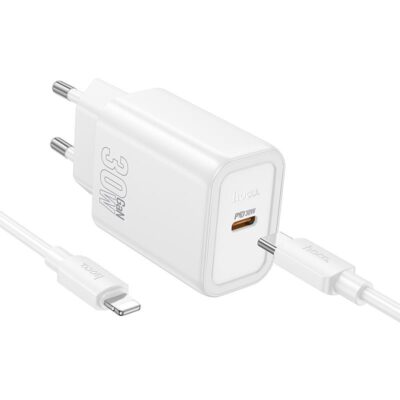 HOCO N62 GENTLE ΦΟΡΤΙΣΤΗΣ PD30W, 1 ΘΥΡΑ, LIGHTNING, ΛΕΥΚΟ