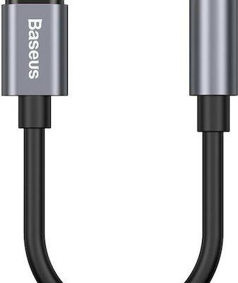 BASEUS L54, ΑΝΤΑΠΤΟΡΑΣ TYPE-C ΑΡΣΕΝΙΚΟ ΣΕ 3.5mm ΘΥΛΗΚΟ, ΓΚΡΙ