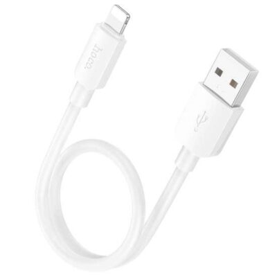 HOCO X96 HYPER ΚΑΛΩΔΙΟ ΦΟΡΤΙΣΗΣ PVC 2.4A, USB ΣΕ LIGHTNING 0.25m, ΛΕΥΚΟ