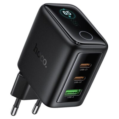 HOCO N79 SAPIENCIA ΦΟΡΤΙΣΤΗΣ ΤΟΙΧΟΥ, 65W, ΜΑΥΡΟ