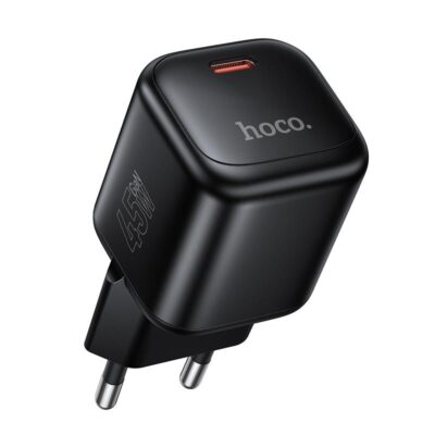 HOCO N84 ΦΟΡΤΙΣΤΗΣ ΤΟΙΧΟΥ, 45W, PD, ΜΑΥΡΟ