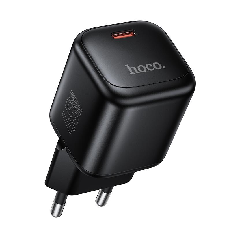 HOCO N84 ΦΟΡΤΙΣΤΗΣ ΤΟΙΧΟΥ, 45W, PD, ΜΑΥΡΟ